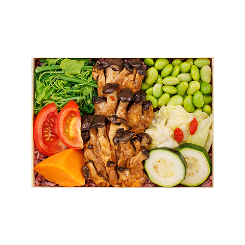 照燒蠔菇佐紫米飯