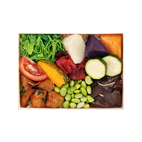 野菜鮮蔬佐燕麥飯